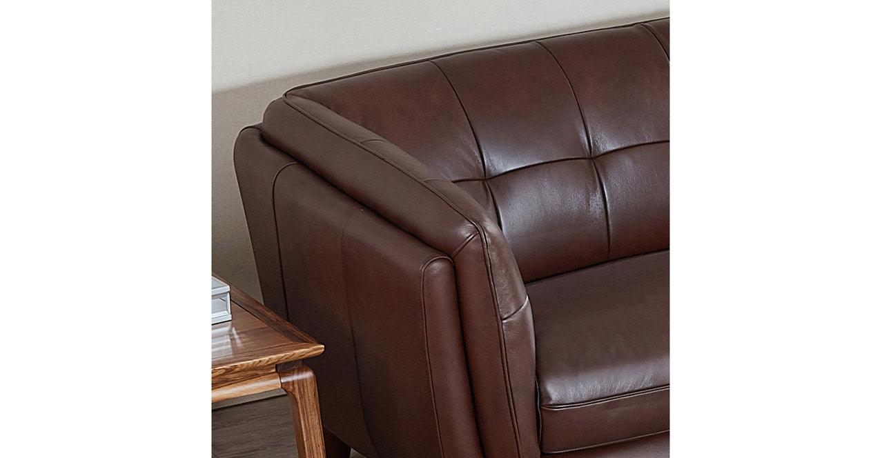 Solana Leather Sofa Collection, Brown - Hydeline USA